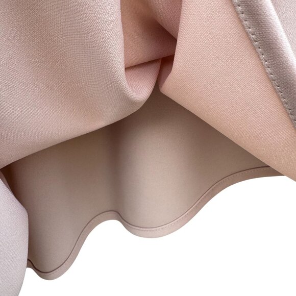 Kathy Levine Vintage 70s Pale Pink Ribbed Mock Neck Asymmetrical Hem Top Women S - Picture 10 of 11